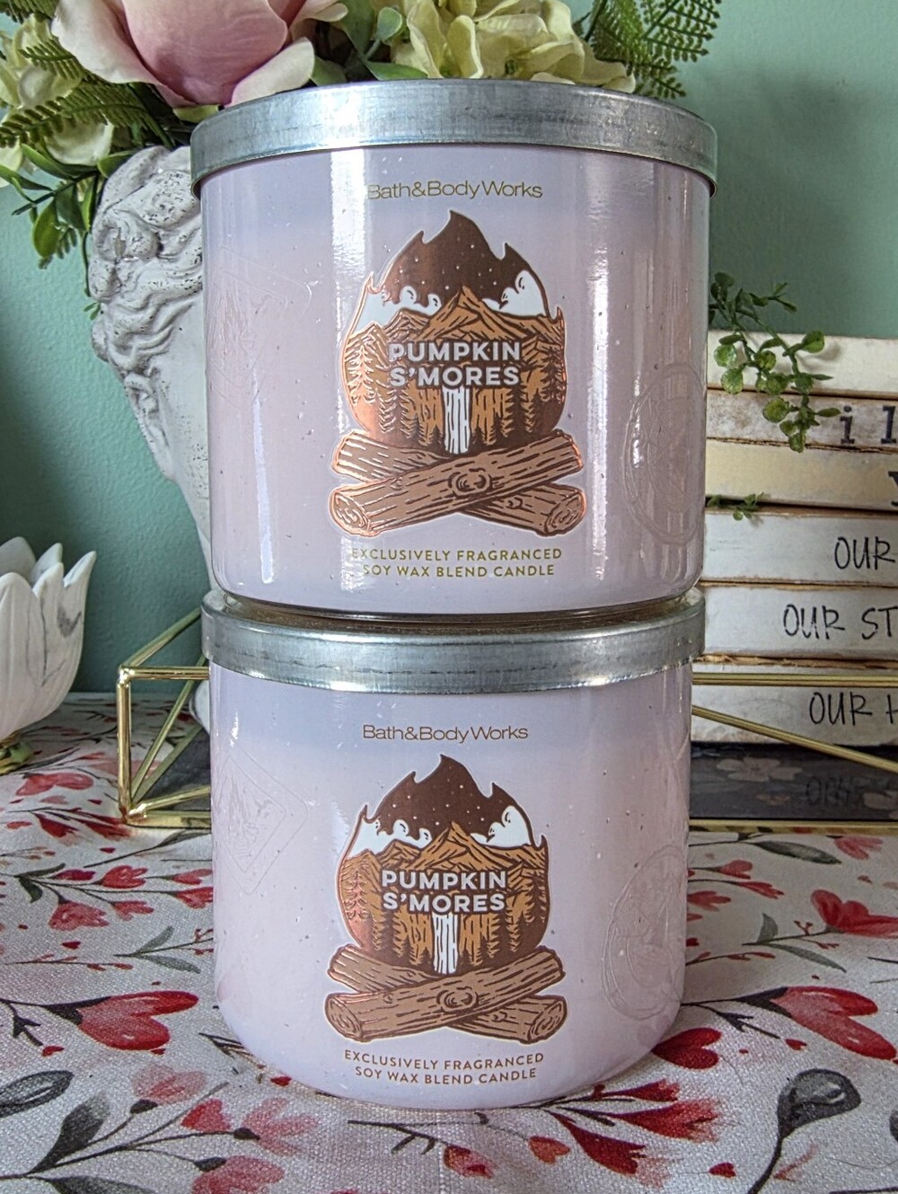 Bath & Body Works Pumpkin S'mores Candle X2